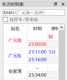 timetable